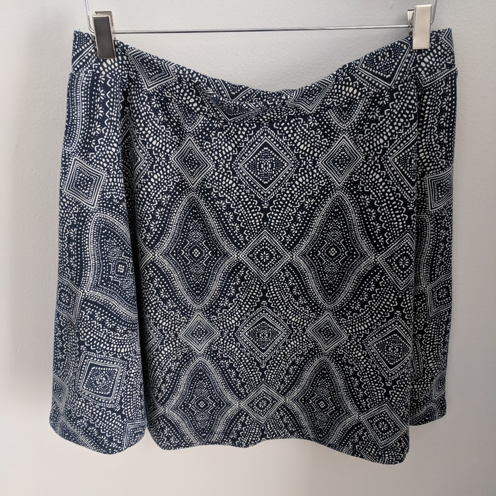 Navy Knit Skater Skirt